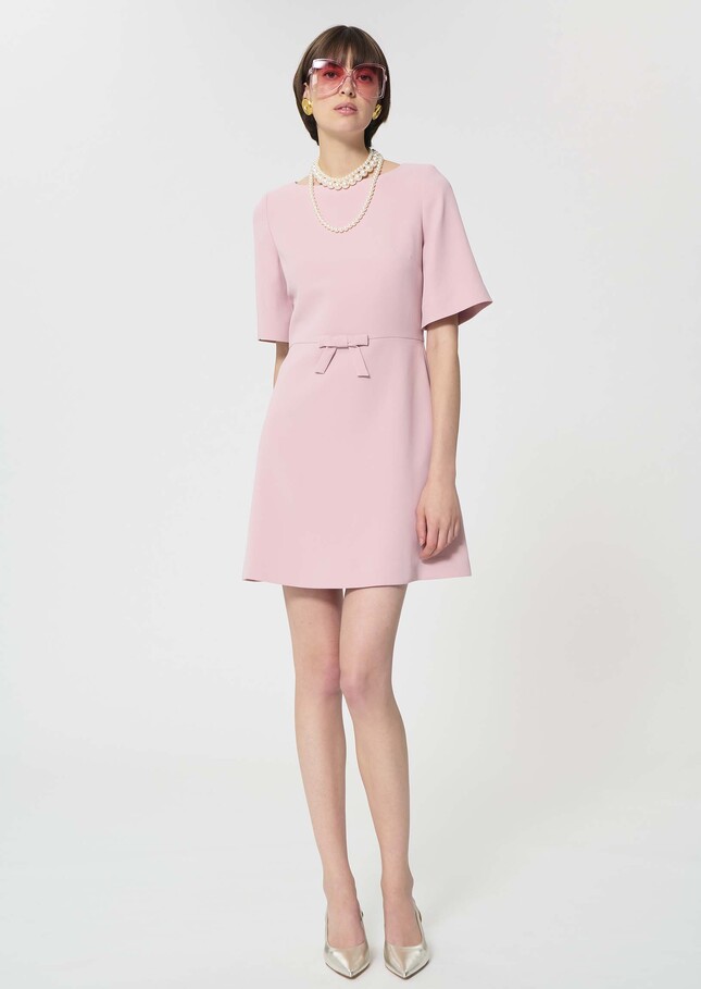Robe Romina rose pâle en crêpe fluide Blush TARA JARMON