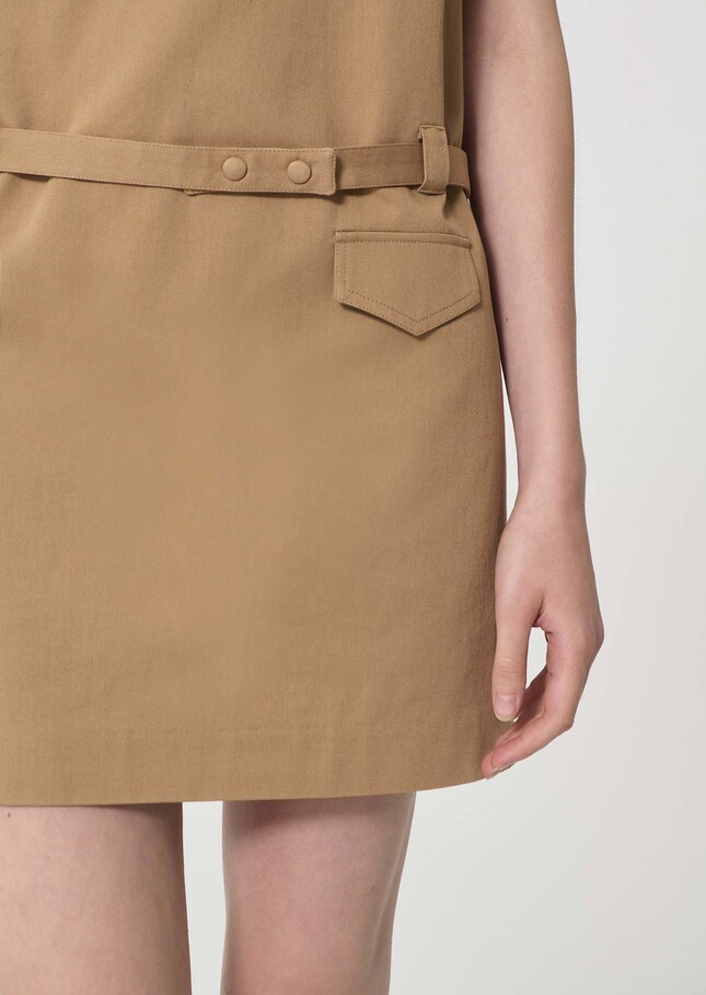 Robe Rivy beige en garbardine de coton Miel TARA JARMON
