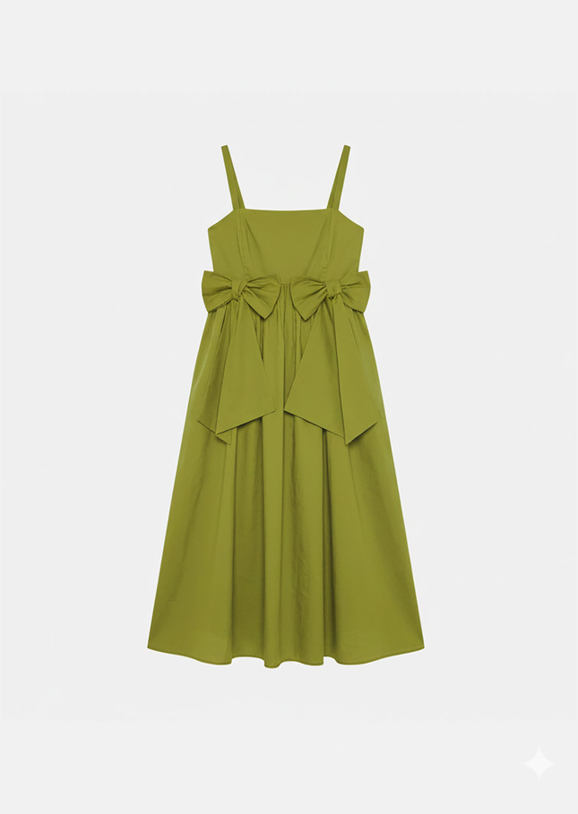 Robe Renée verte en voile de coton Pomme TARA JARMON