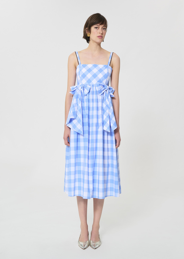 Robe Renée bleu ciel en vichy Horizon TARA JARMON