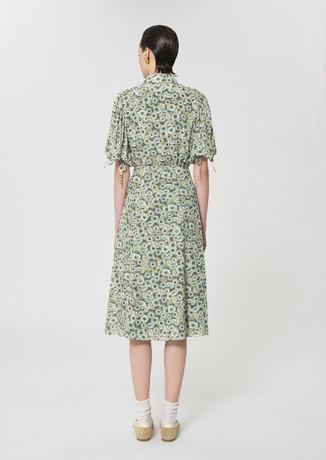 Robe Rachel verte imprimé fleuri Vert anglais TARA JARMON