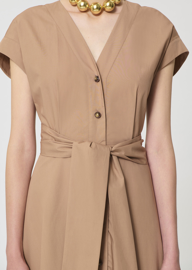 Robe Rosia beige en popeline Miel TARA JARMON