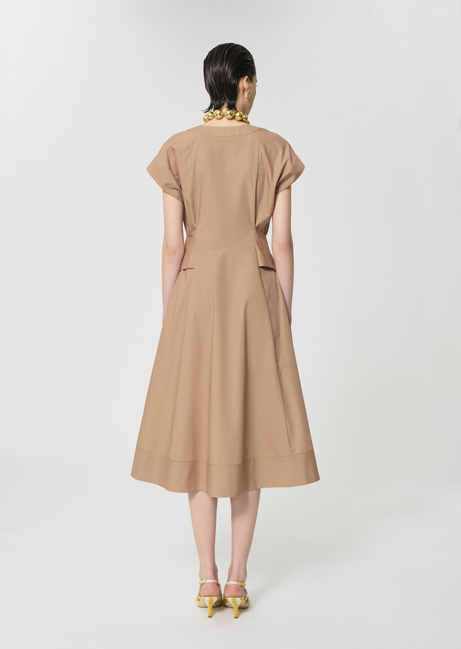 Robe Rosia beige en popeline Miel TARA JARMON