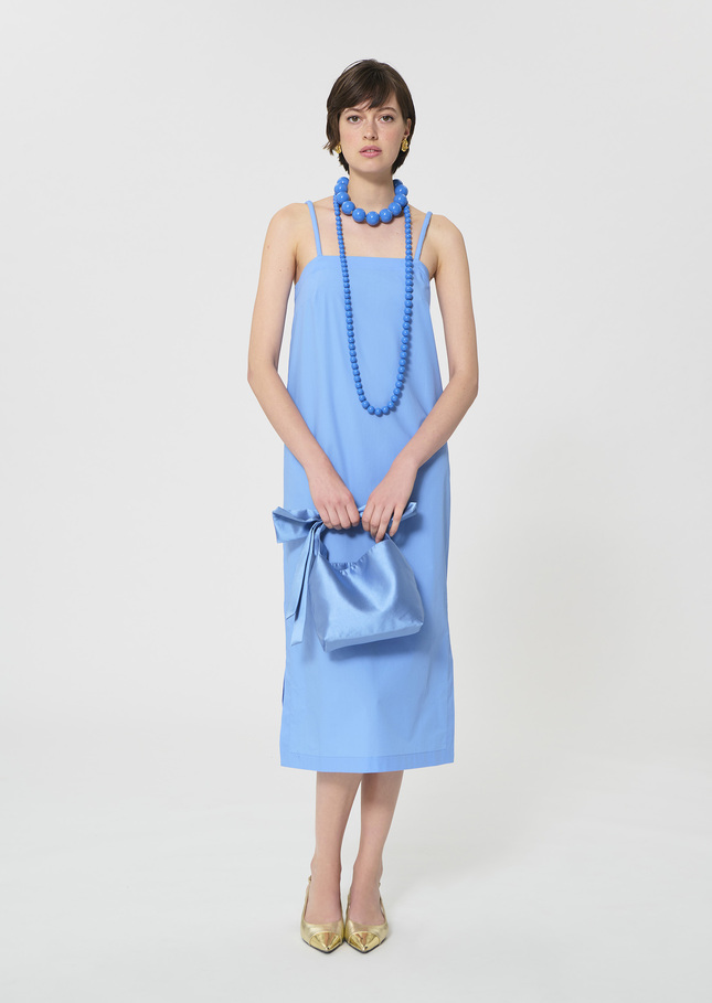 Robe Rosabella bleu ciel en popeline Horizon TARA JARMON