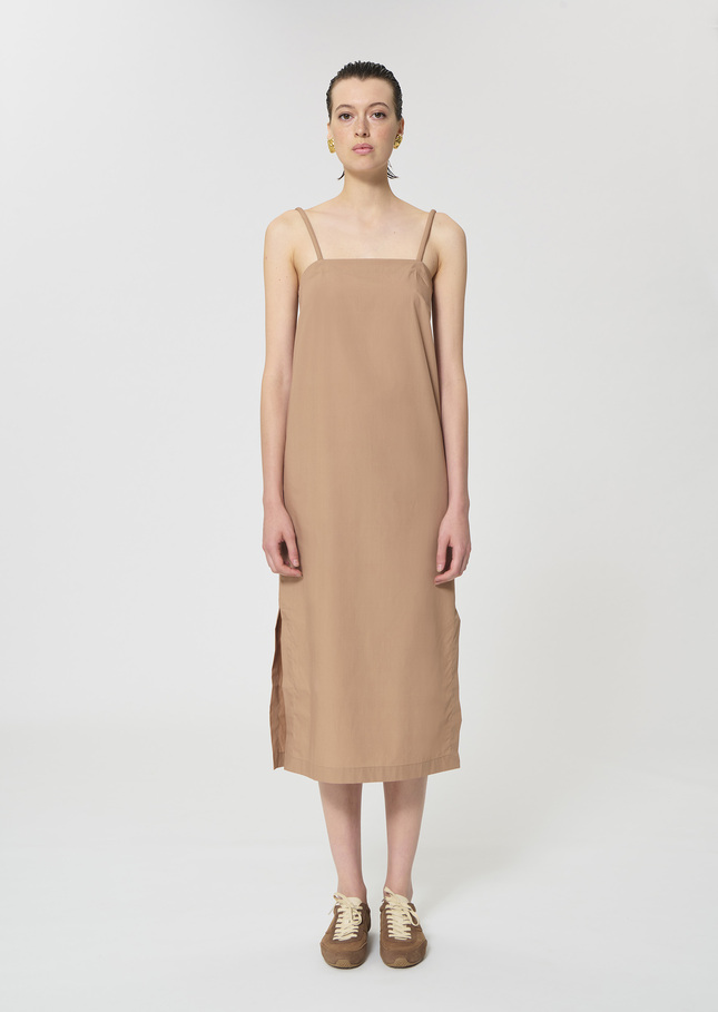 Robe Rosabella beige en popeline Miel TARA JARMON