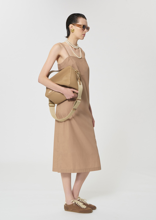 Robe Rosabella beige en popeline Miel TARA JARMON