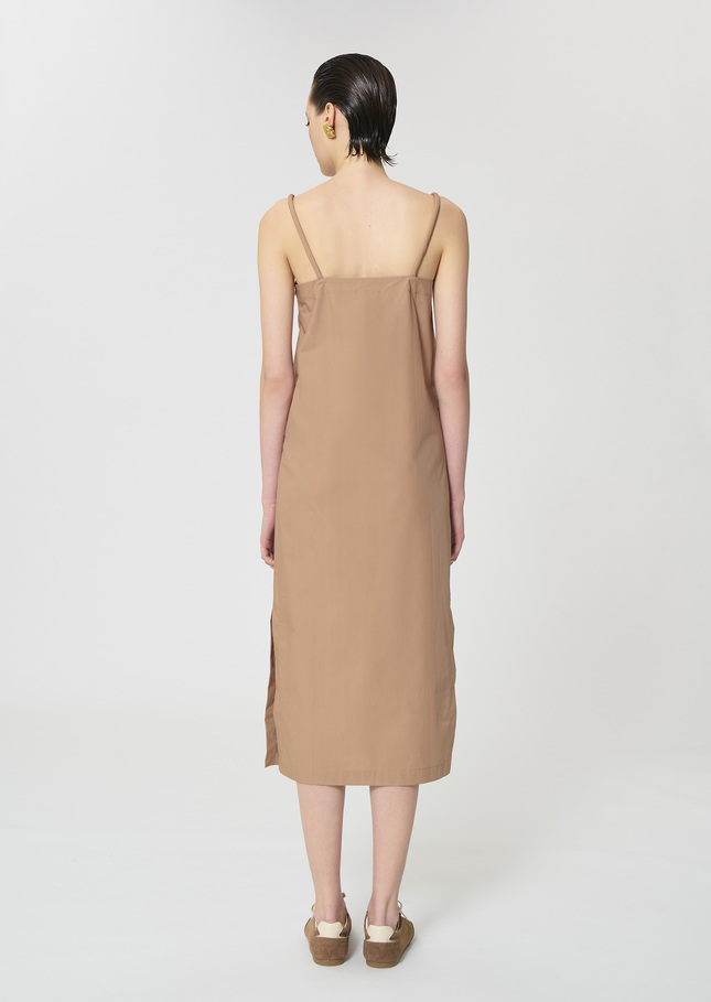 Robe Rosabella beige en popeline Miel TARA JARMON