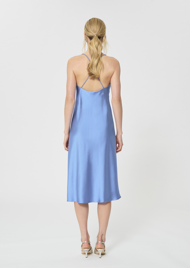Robe Reane bleu ciel en satin Horizon TARA JARMON