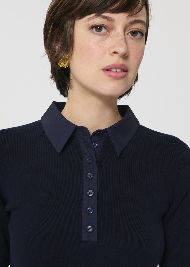 Robe Rio bleu nuit en coton Nuit TARA JARMON
