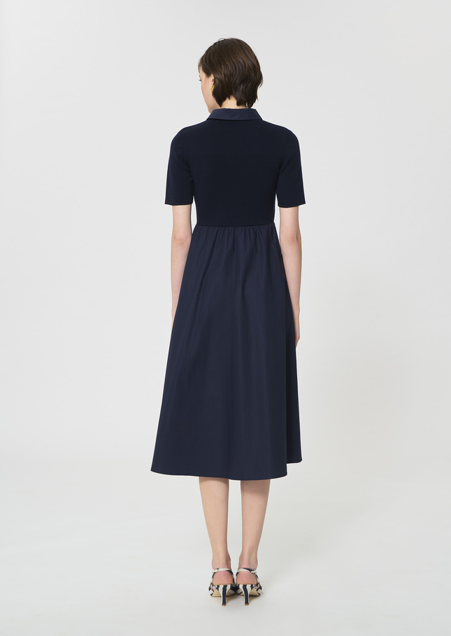 Robe Rio bleu nuit en coton Nuit TARA JARMON