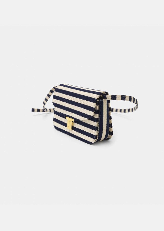 Sac 8 bis bleu nuit à rayures Nuit TARA JARMON