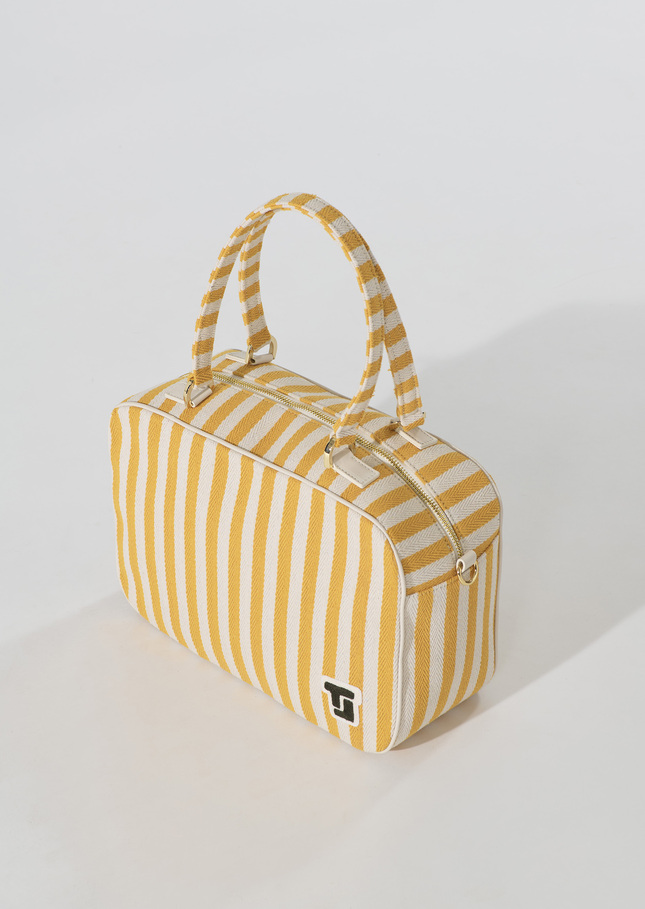 Sac Solal jaune à rayures Mimosa TARA JARMON