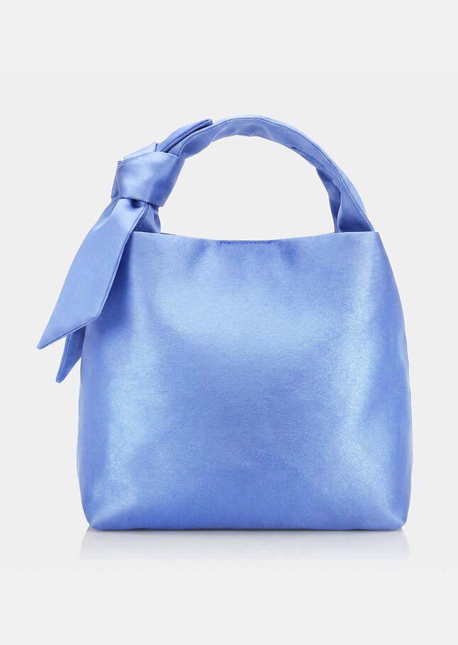 Sac Sally bleu ciel en satin duchesse Horizon TARA JARMON