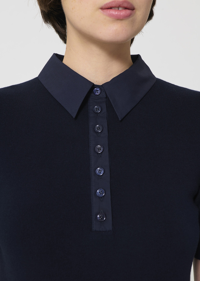 Polo Tim bleu nuit en coton Nuit TARA JARMON