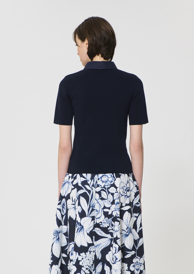 Polo Tim bleu nuit en coton Nuit TARA JARMON