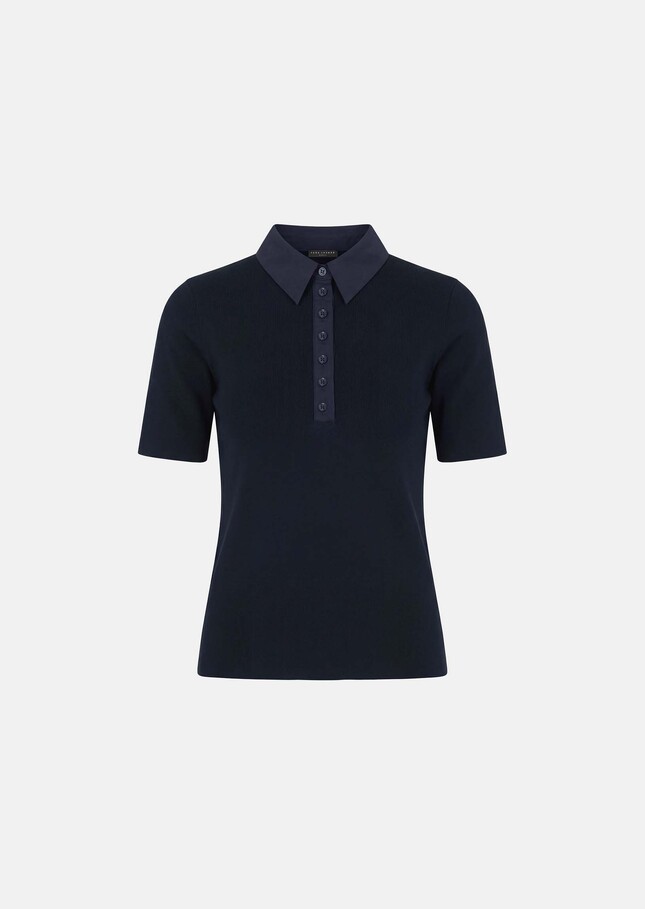 Polo Tim bleu nuit en coton Nuit TARA JARMON