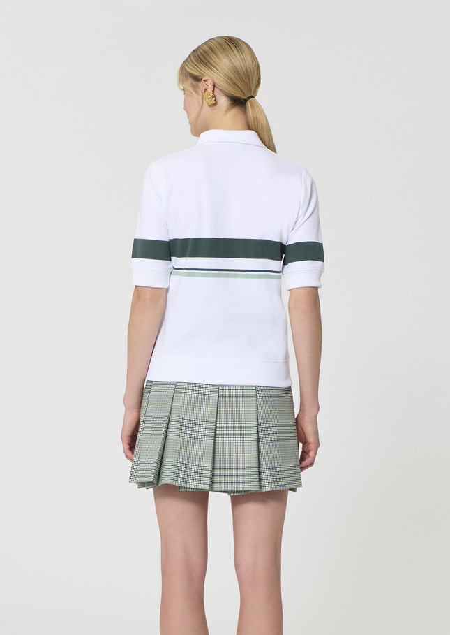 Polo Taradaisy blanc imprimé en coton Blanc TARA JARMON