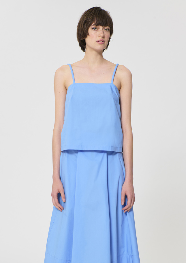Top Tazzio bleu ciel en popeline Horizon TARA JARMON