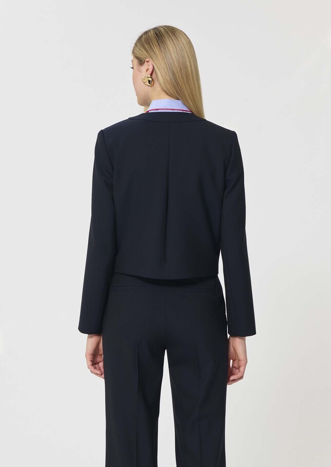 Veste Vina bleu nuit en toile grain de poudre Nuit TARA JARMON