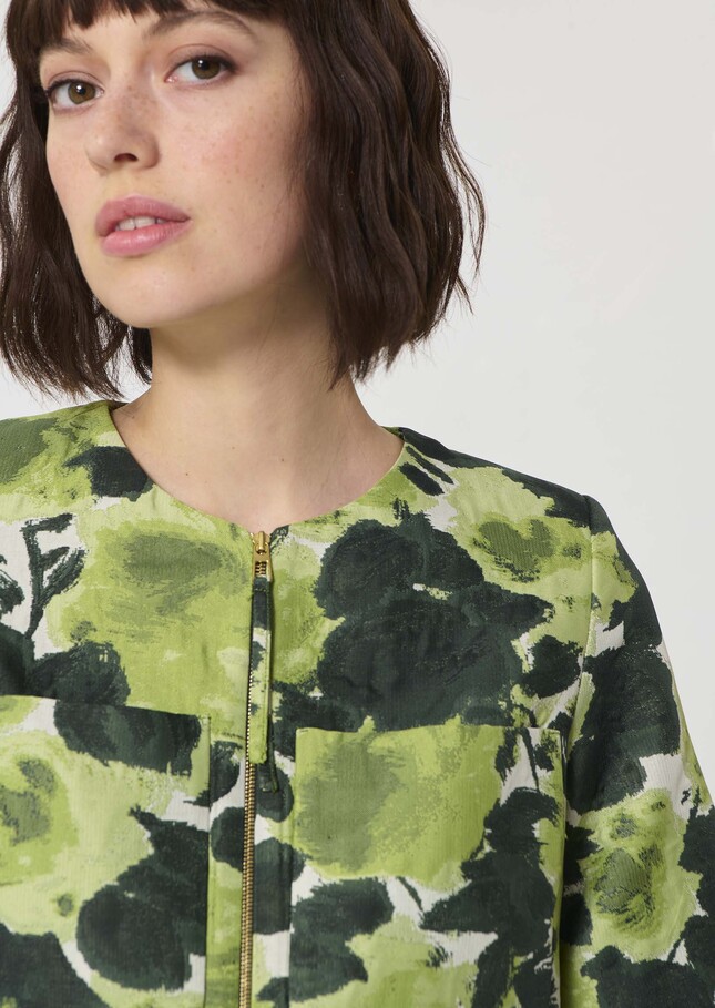 Veste Vilma écrue motif fleurs Craie TARA JARMON