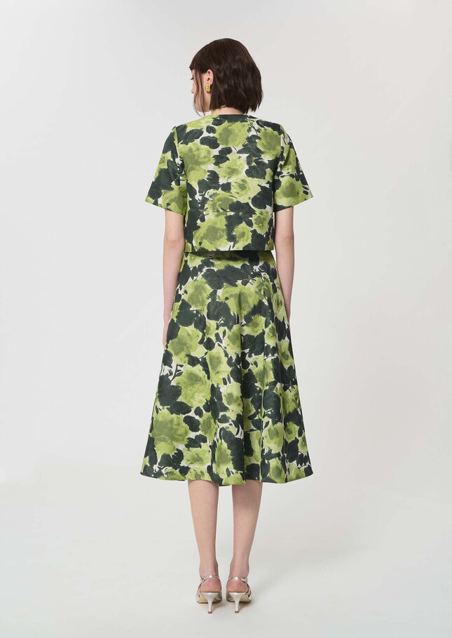 Veste Vilma écrue motif fleurs Craie TARA JARMON