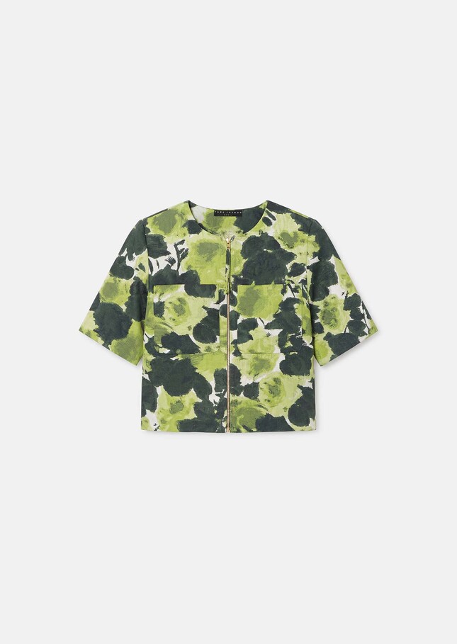Veste Vilma écrue motif fleurs Craie TARA JARMON