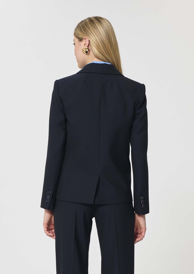 Veste Valy bleu nuit en toile grain de poudre Nuit TARA JARMON