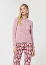Pull Paco rose pâle en coton soyeux Blush, Miel TARA JARMON