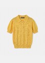 Pull Poppie jaune en mohair extra fin Ecru, Mimosa TARA JARMON