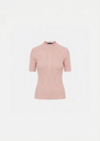 Pull Perla rose pâle en maille côtelée Blush, Mimosa, Nuit, Pomme TARA JARMON