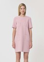 Robe Richy rose pâle en toile double Blush TARA JARMON