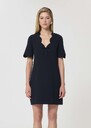 Robe Romelina bleu nuit en crêpe fluide Nuit TARA JARMON