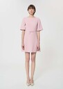Robe Romina rose pâle en crêpe fluide Blush, Nuit TARA JARMON