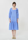Robe Roméa bleu ciel en voile de coton Horizon, Pomme TARA JARMON
