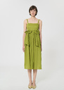 Robe Renée verte en voile de coton Horizon, Pomme TARA JARMON