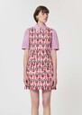 Robe Russel rose pâle imprimé rétro Blush TARA JARMON
