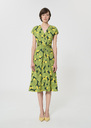 Robe Rosia vert foncé imprimé fleurs Vert anglais TARA JARMON