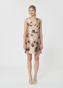 Robe Rusane beige en vichy imprimé Beige TARA JARMON