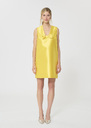 Robe Rusane jaune en satin duchesse Mimosa TARA JARMON