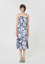Robe Rosabella bleu nuit imprimé fleuri en coton Nuit TARA JARMON