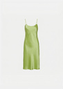 Robe Reane verte en satin Anis, Horizon TARA JARMON