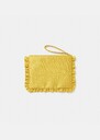 Pochette Sabrina jaune en satin duchesse Anis, Horizon, Mimosa TARA JARMON