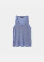 Débardeur Tabatha bleu ciel en coton Ecru, Horizon, Pomme TARA JARMON