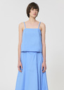 Top Tazzio bleu ciel en popeline Horizon, Miel TARA JARMON