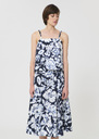 Top Tazzio bleu nuit imprimé fleuri en coton Nuit TARA JARMON