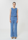Top Tipi bleu en denim Jean TARA JARMON