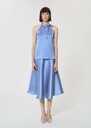 Top Tierri bleu ciel en satin Anis, Horizon TARA JARMON