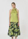 Top Tierri vert en satin Anis, Horizon TARA JARMON