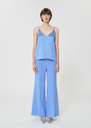 Top Tamara bleu ciel en satin Anis, Horizon TARA JARMON