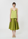 Top Tamara vert en satin Anis, Horizon TARA JARMON
